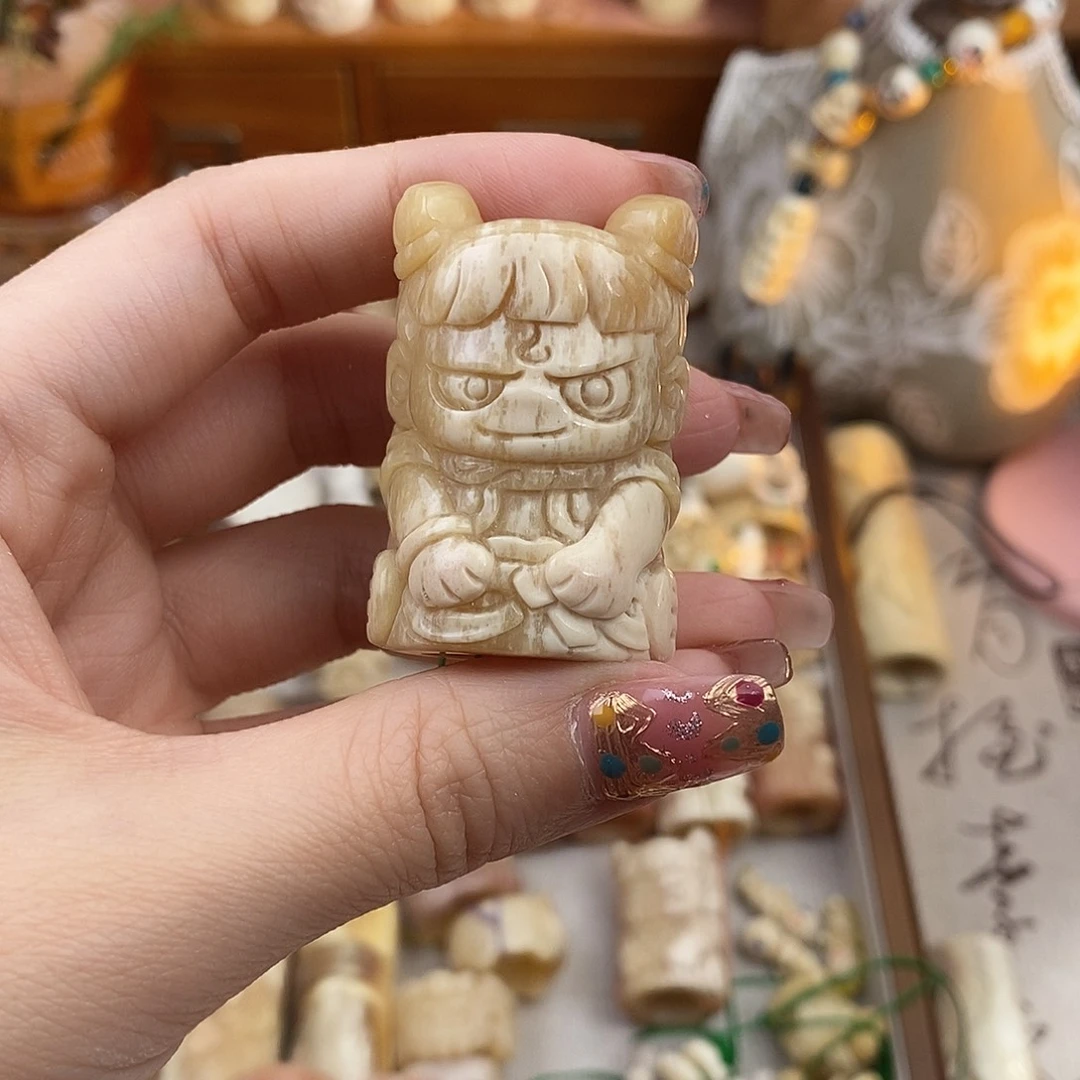 鹿骨把件红*亮M43马骨哪吒骨笛29.5