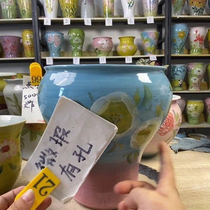 景德镇高温陶瓷花盆