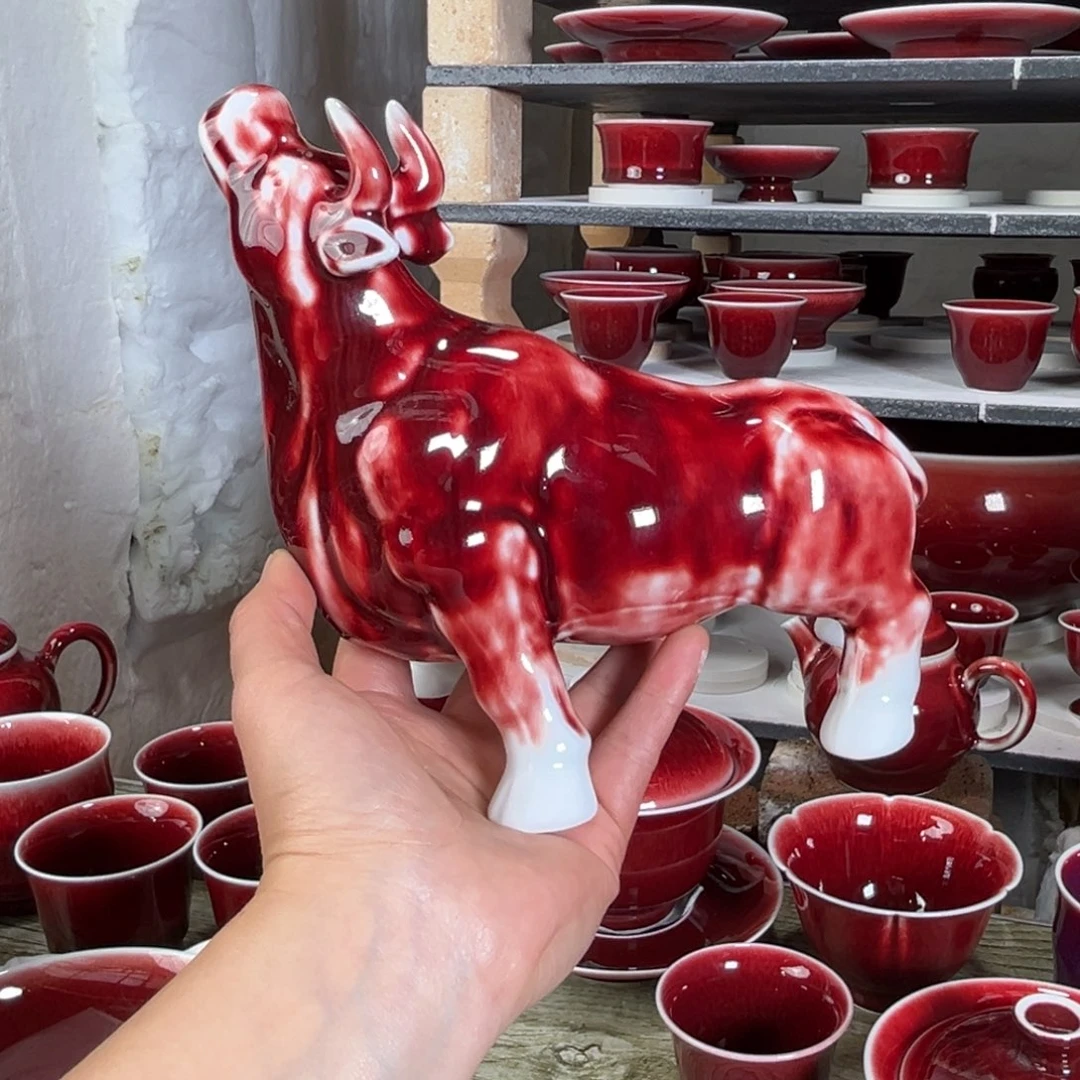 景德镇陶瓷牛摆件
