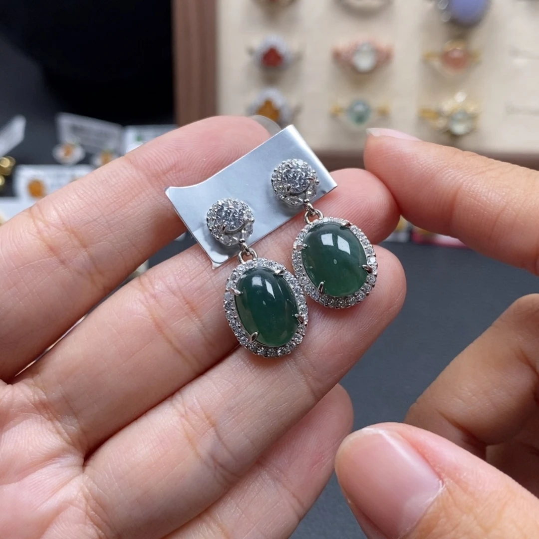 翡翠银S925镶嵌戒指