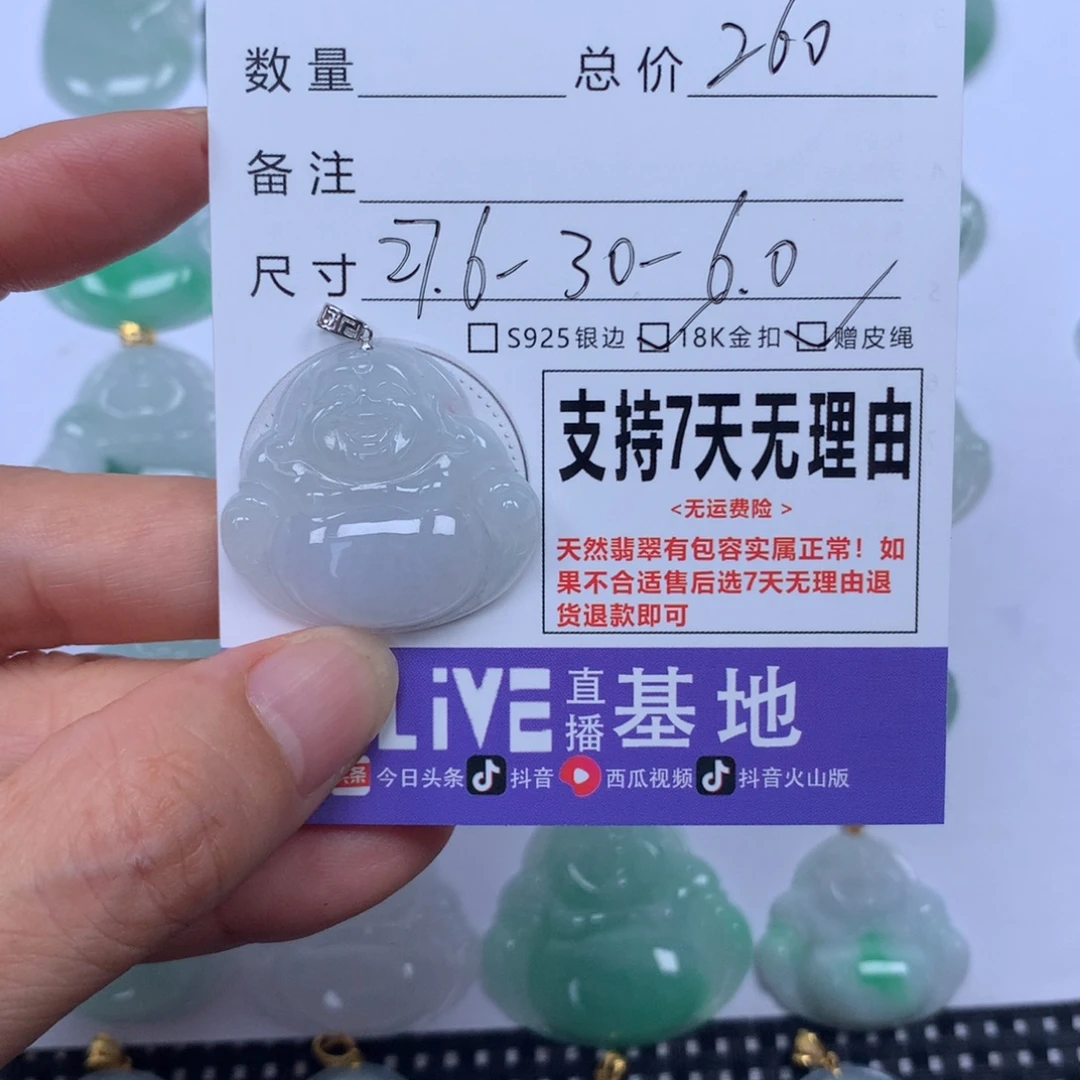 翡翠未镶嵌颈饰天然