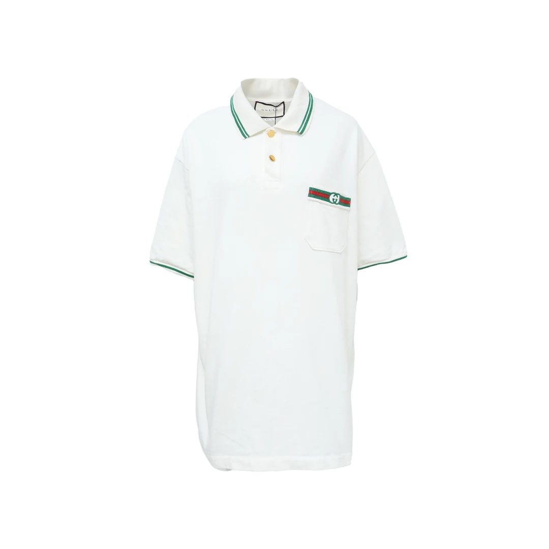 99新 GUCCI/古驰 汤/P205335700/Logo刺绣 polo衫 短T