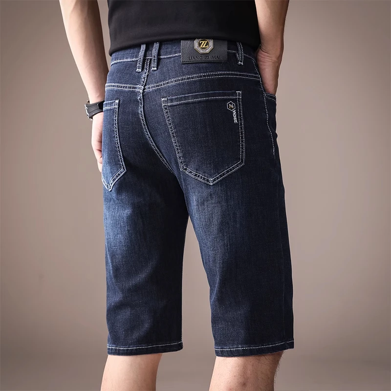 法国Cebrodz夏季薄款牛仔短裤男宽松百搭直筒潮牌商务休闲裤子男