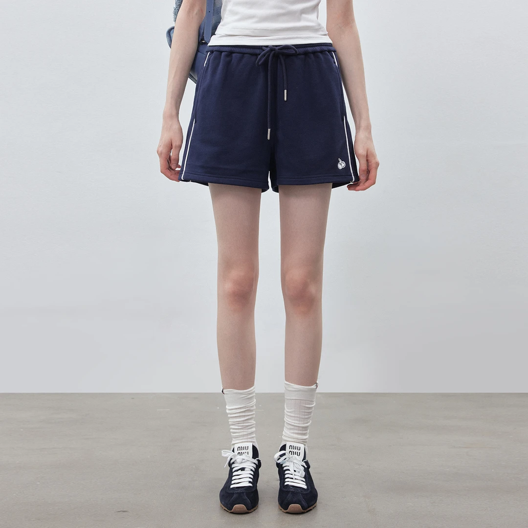 樱桃KIRSH 印花休闲运动短裤松紧腰卫裤女25夏新款韩系少女裤子