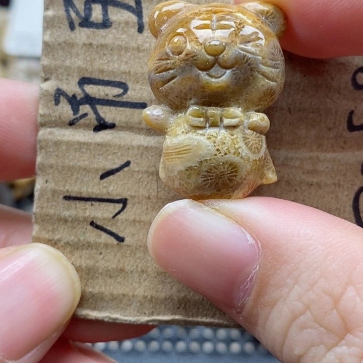 硅化珊瑚（珊瑚玉）颈饰未镶嵌