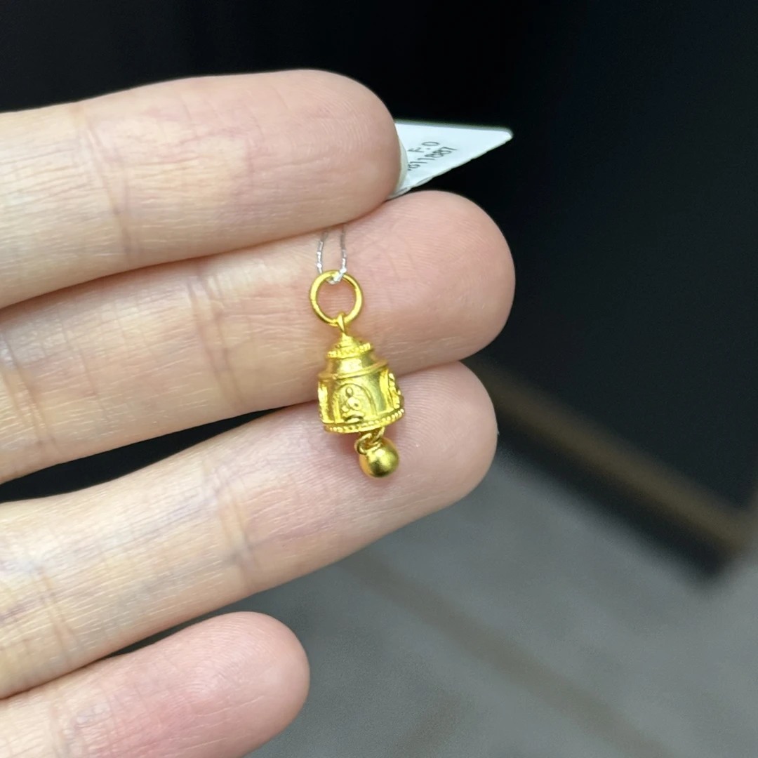 四面佛铃铛吊坠  足金999