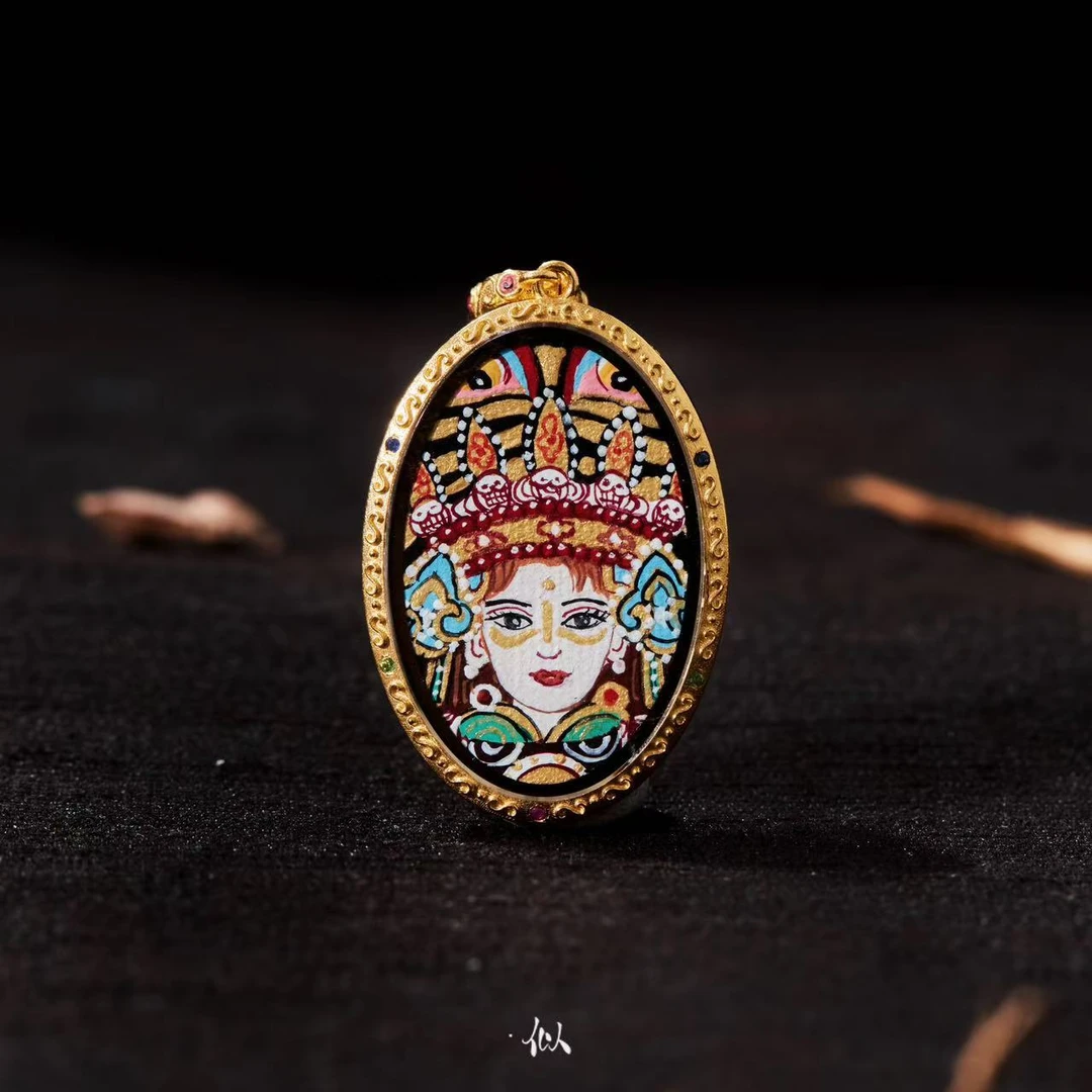 【珺合】·似梓珠宝· 18k扎基/观音双面卡卡 SZCC2730042