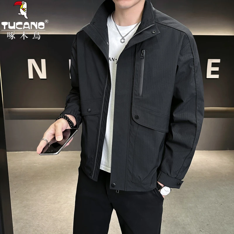 TUCANO/啄木鳥春季新款立领拉链工装夹克青年休闲男外套帅气时尚