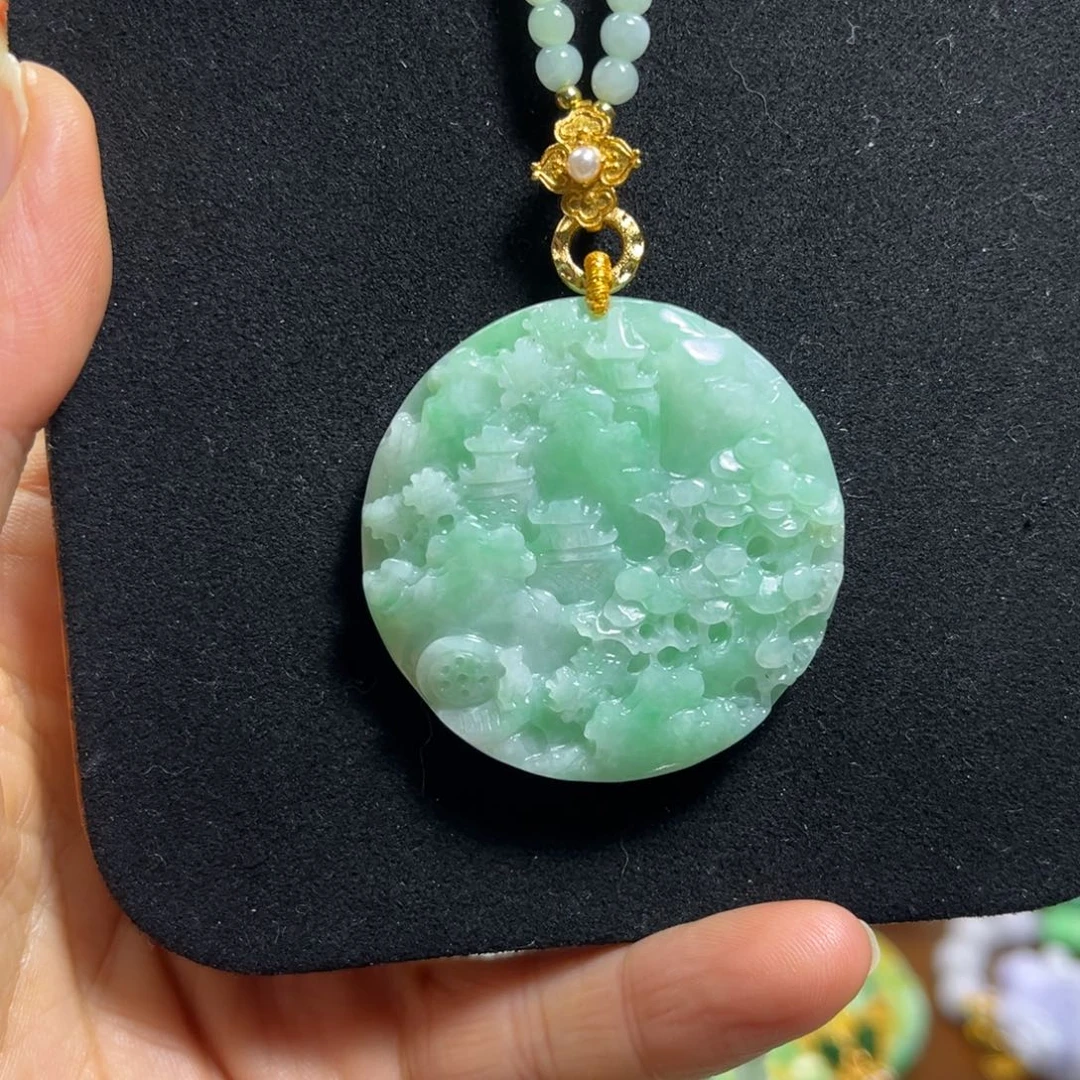 翡翠未镶嵌颈饰天然翡翠