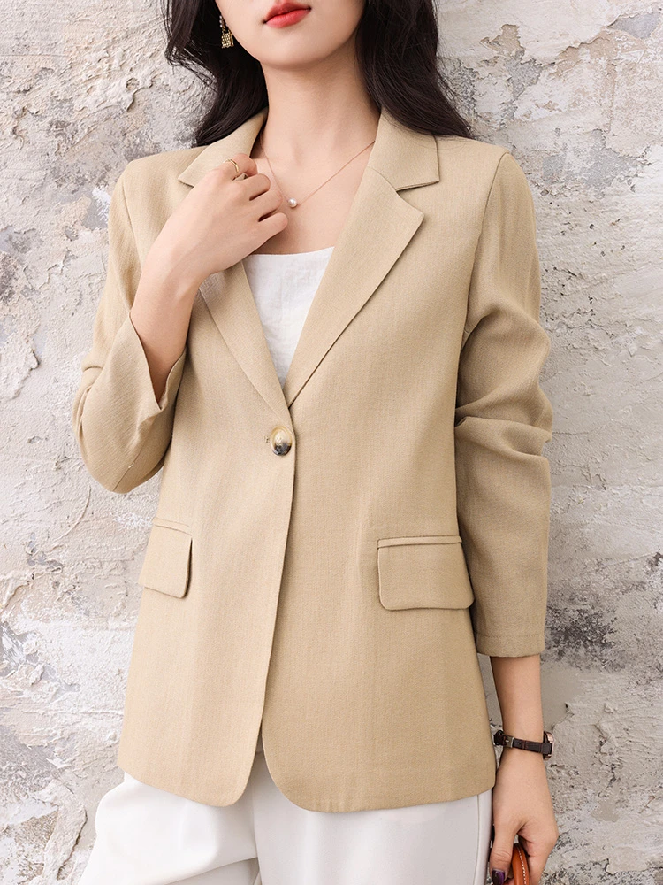 西装领常规袖拼贴/拼接翻领西装职业百搭修身秋季春秋气质小个子