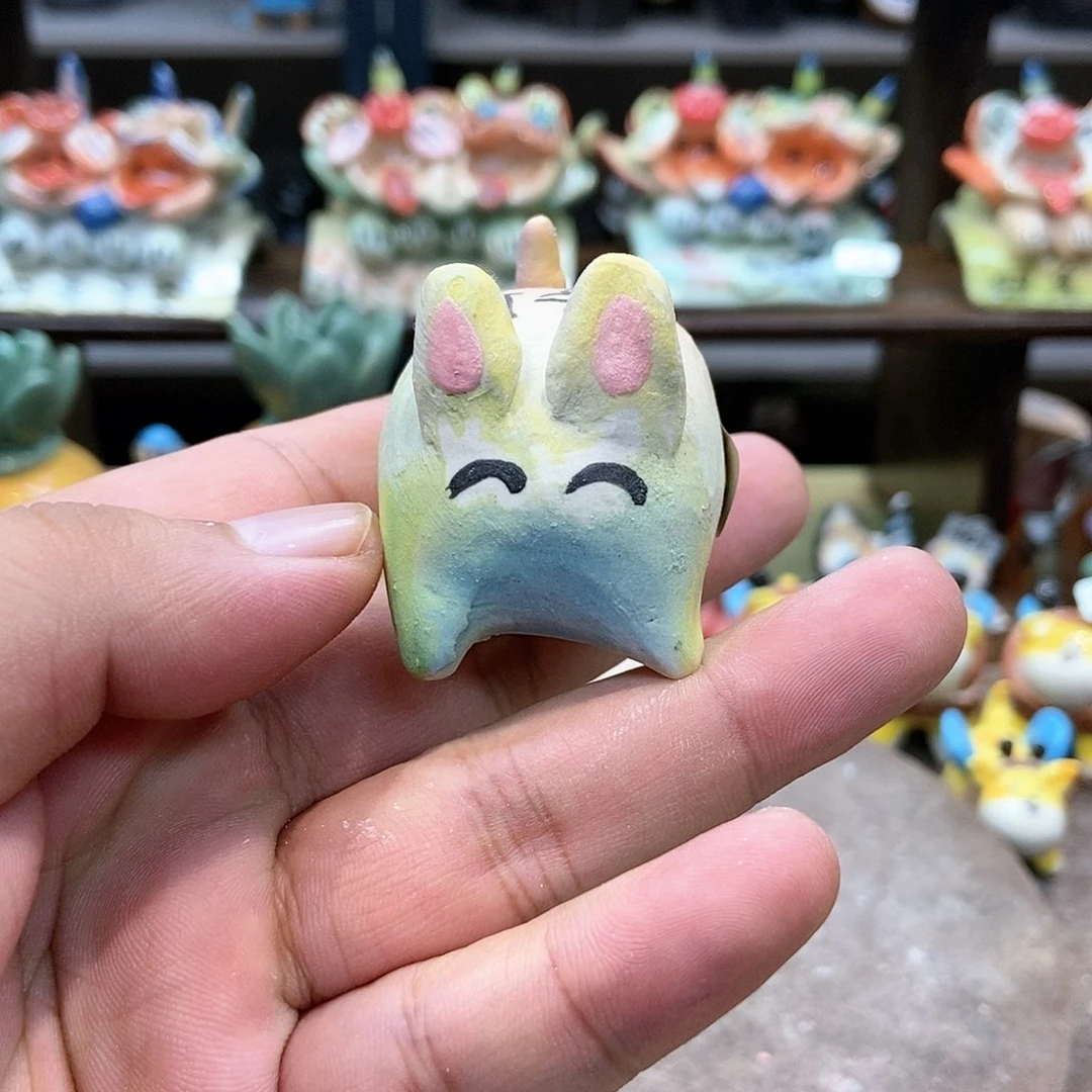 摆件直播间手工抽象陶瓷摆件482
