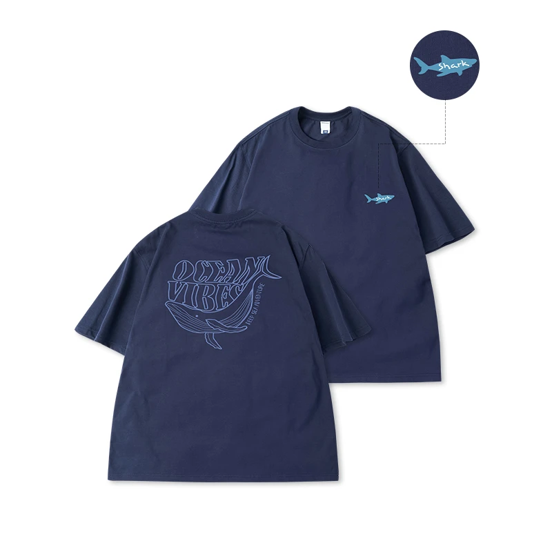 ben·panda2025春夏新款日系复古印花短袖男T恤休闲情侣上衣