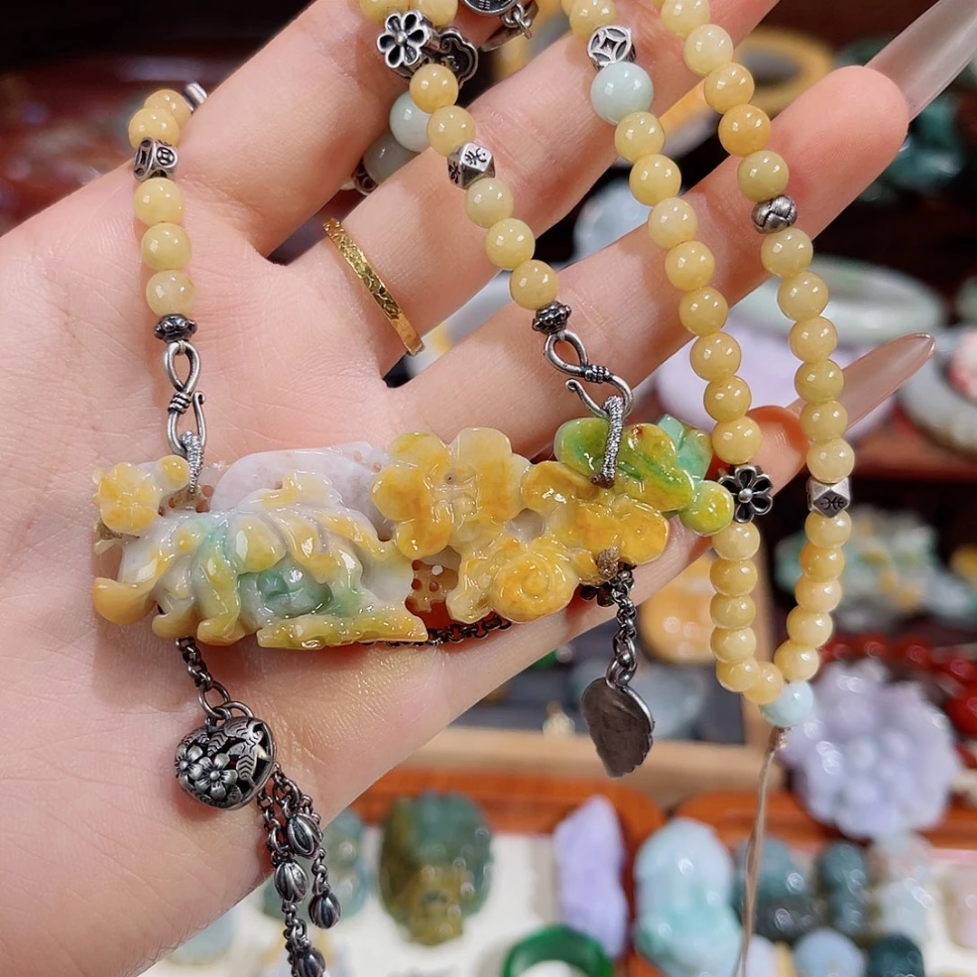 漫***心翡翠未镶嵌手链手链