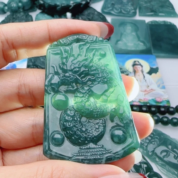 翡翠未镶嵌颈饰多样性发货天然A货翡翠