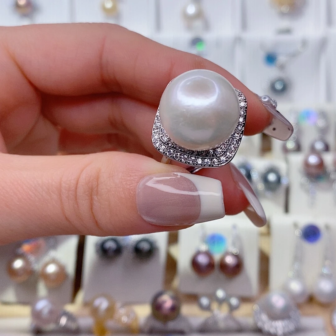 未镶嵌淡水珍珠戒指15➕