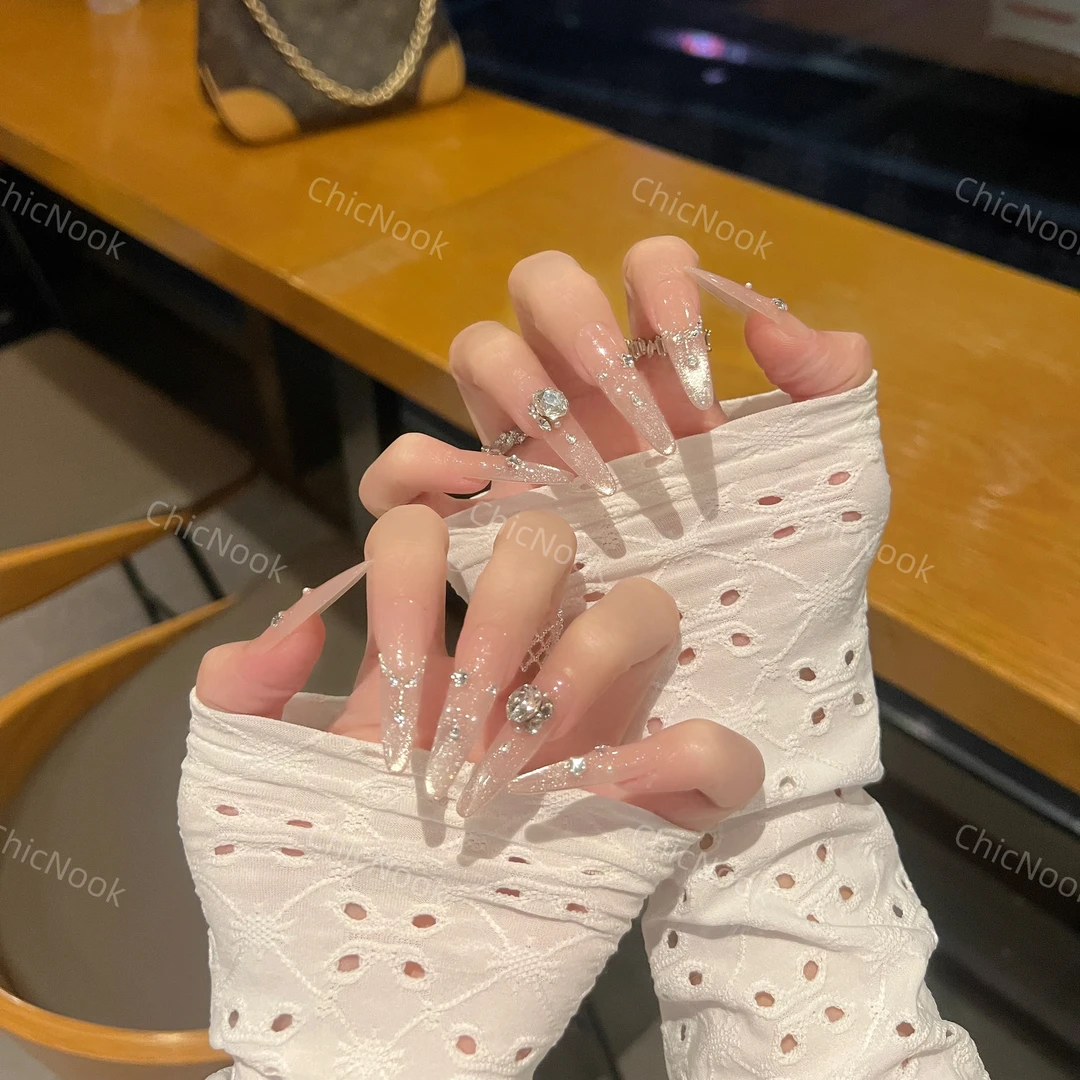 ChicNook·【星钻银河】原创设计 | 轻奢高定银河碎钻纯手工穿戴甲