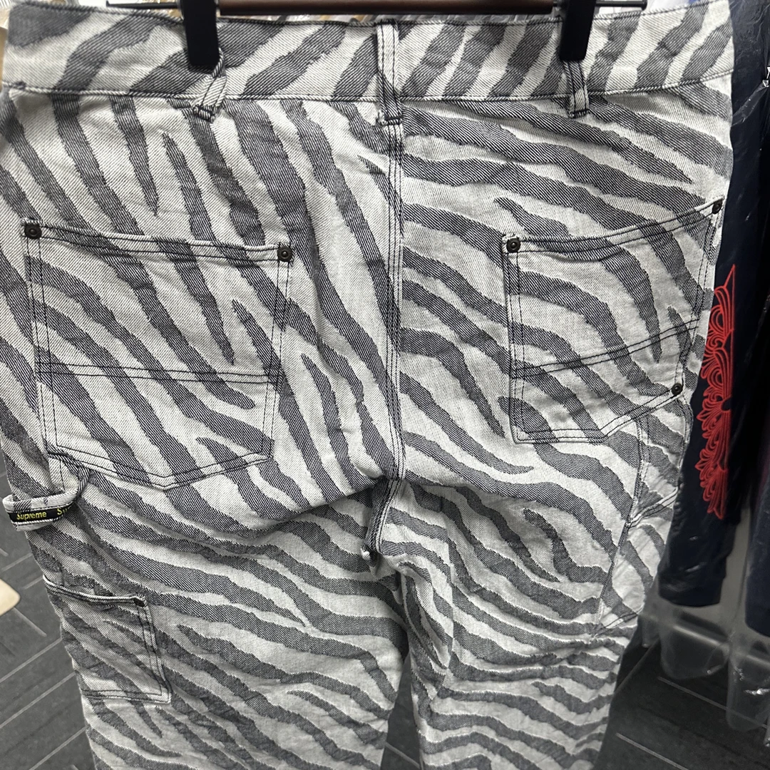 Supreme 斑马牛仔裤 32码