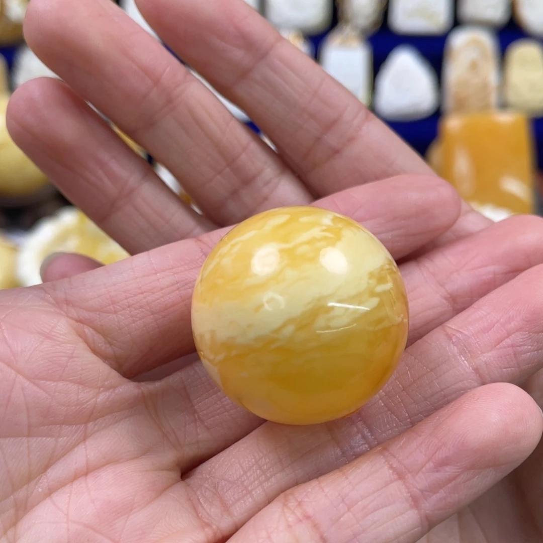 蜜蜡裸石未镶嵌琥珀蜜蜡珠子卡29.5mm