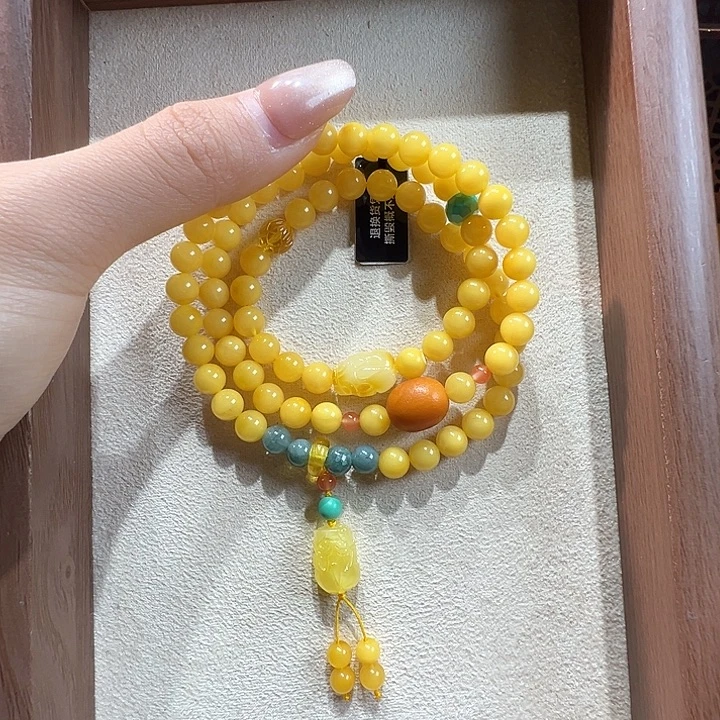 蜜蜡未镶嵌手串7.1mm蜜蜡手串