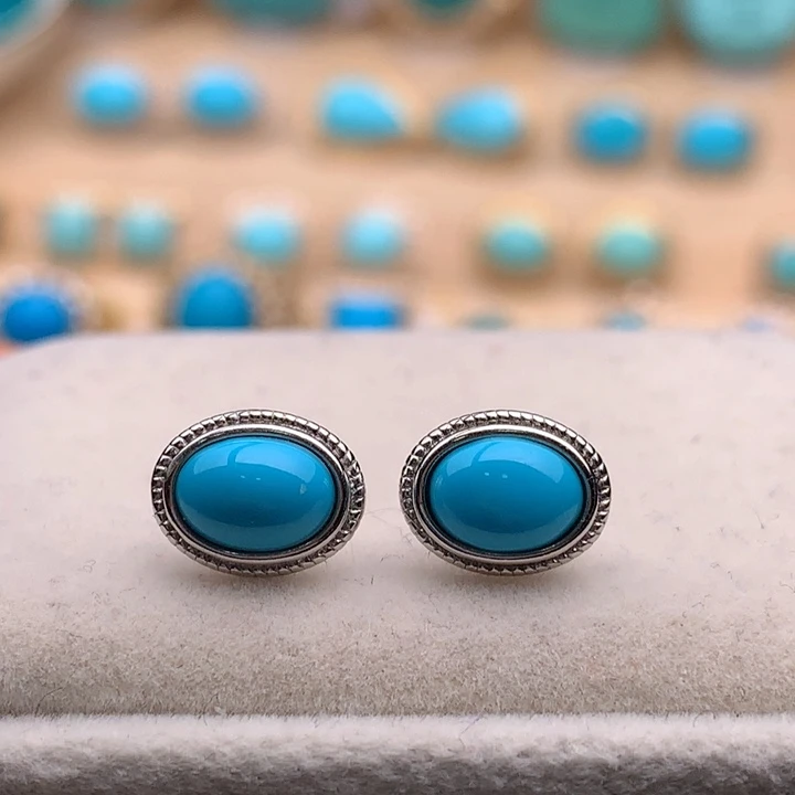 绿松石银S925镶嵌珠宝奇石