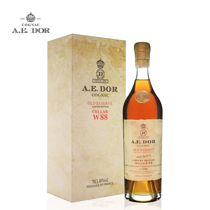 艾舵大香槟区88号酒窖家族珍藏干邑白兰地 法国原瓶进口洋酒礼盒