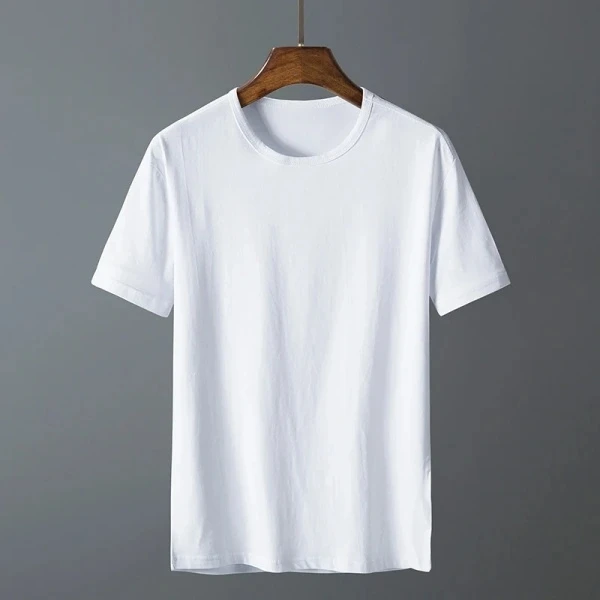 【C36022】【文燕】白色短袖T恤内搭男士纯棉休闲夏季短袖宽松圆领