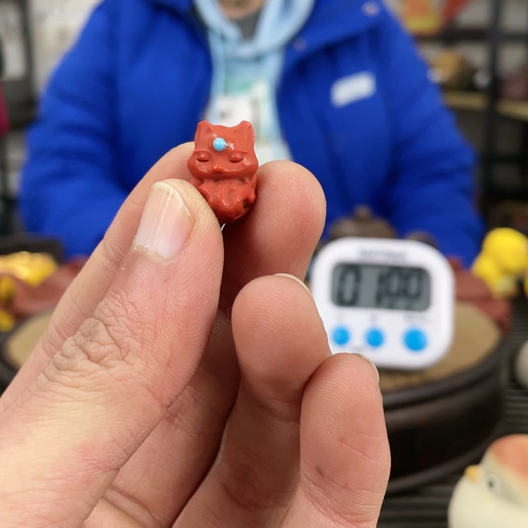 紫砂茶壶泽*?南红小玩件