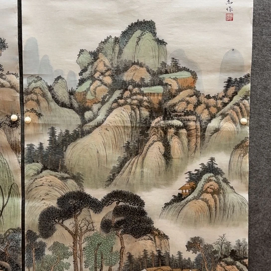 国画四尺作品山水哈哈