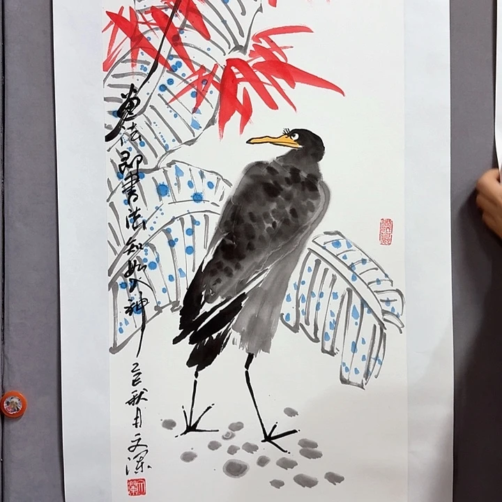 国画亲笔手绘放心去藏家