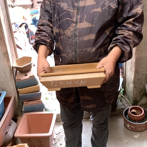 紫砂花盆手工制作