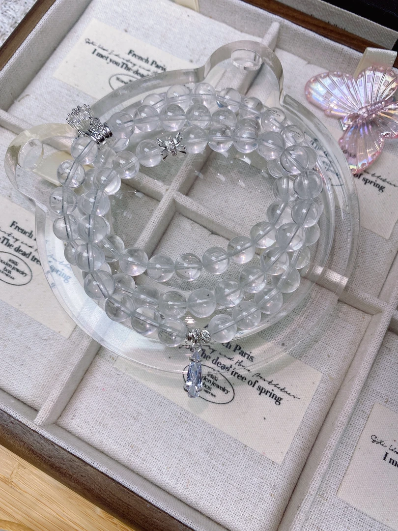 【一星山】白水晶手串三圈手串