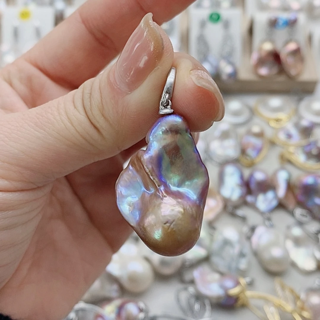 【闪购商品】淡水珍珠耳饰9K金镶嵌