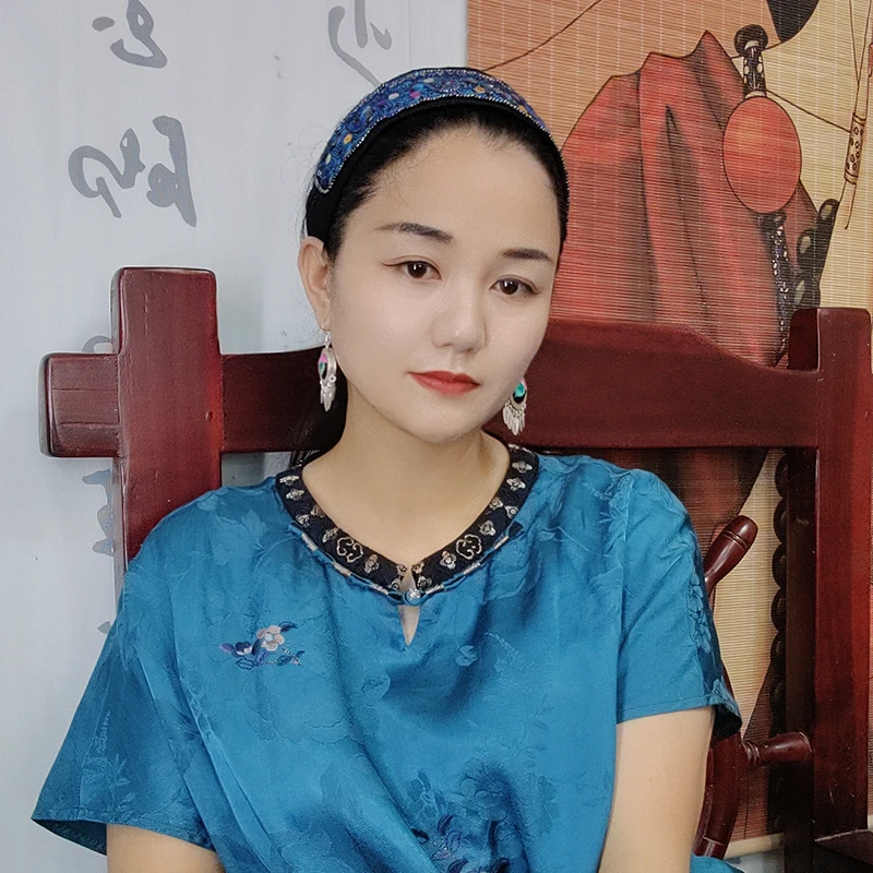 民族风小发卡老绣发箍128