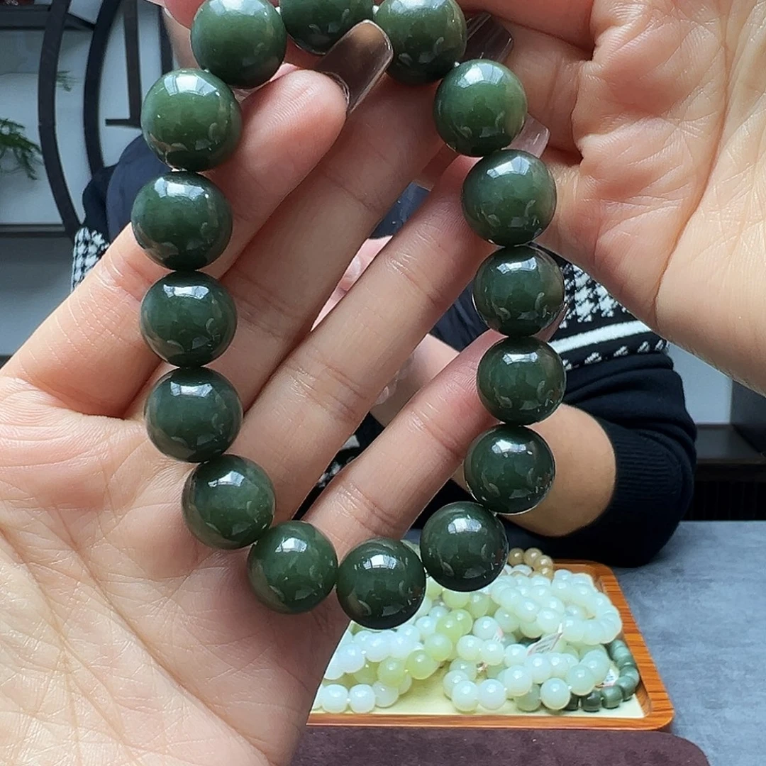 和田玉未镶嵌手链14青黄口