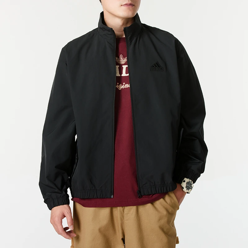 adidas阿迪达斯梭织夹克男装新款宽松时尚运动休闲立领外套JI6657