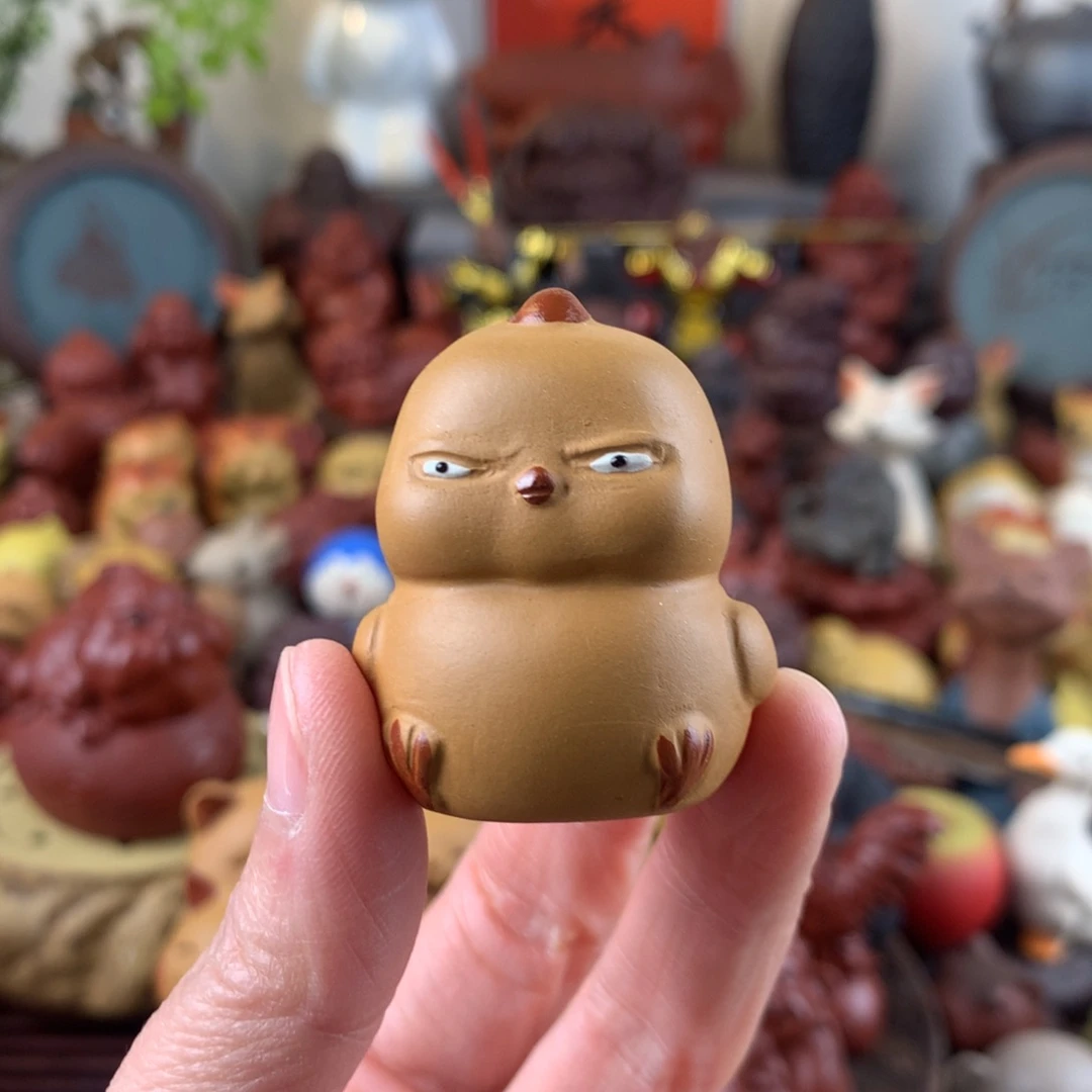 紫砂茶宠调皮小鸟
