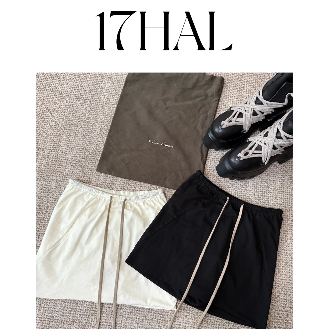 17HAL RO风25ss秀场抽绳设计A字版型BUDS短款包臀裙裤 25088