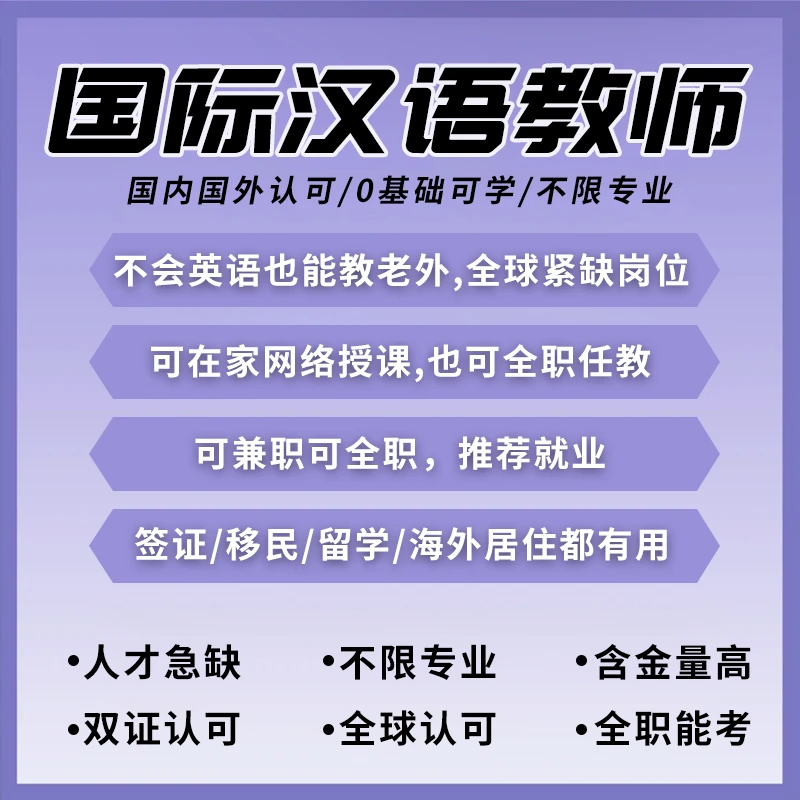 国际中文教师课程17节精讲+历年真题+两年学习期