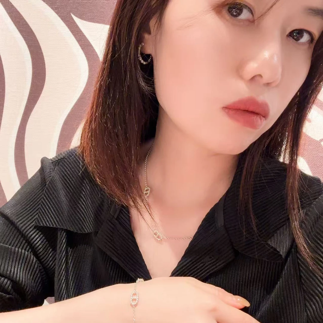 合金项链 韩国百搭设计款猪鼻项链手链