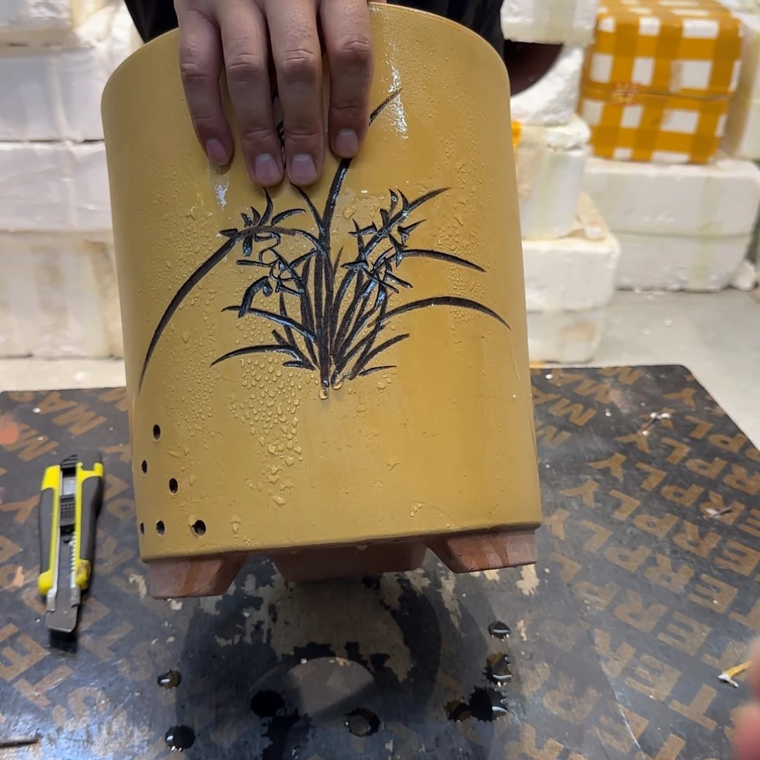 紫砂花盆口径17.22口径