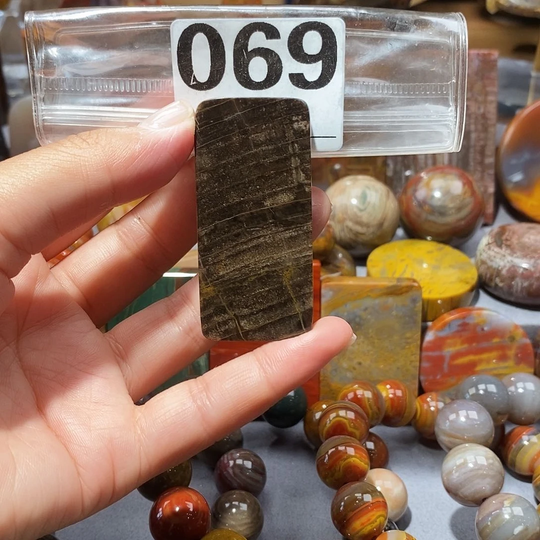 硅化玉天然北票硅化玉牌子未镶嵌