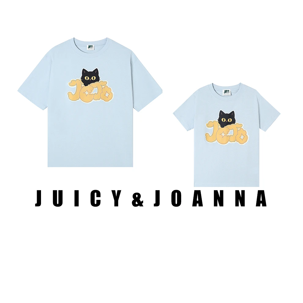 JUICY&JOANNA/橘子樱桃煤球涂鸦趣味T恤