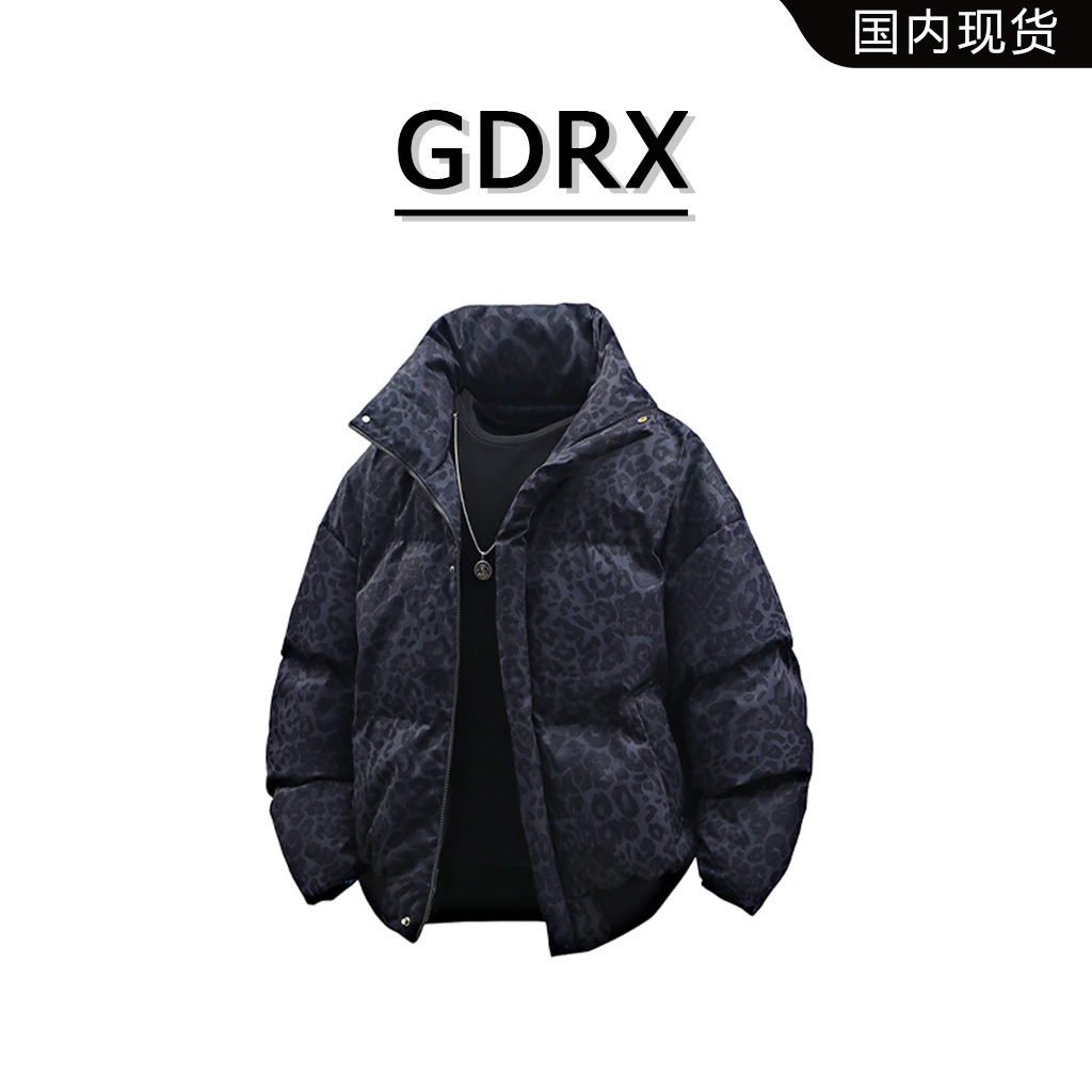 GDRX美式高级感扎染棉服男2025冬季新款休闲潮牌保暖加厚男装外套