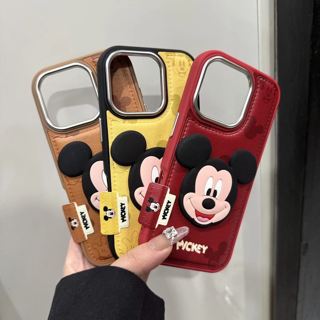 秋冬可爱米奇适用iPhone16promax手机壳创意15卡通14少女13防摔套