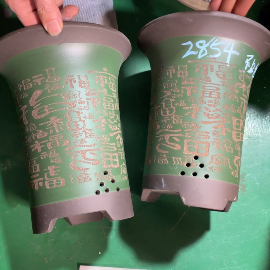 如***风花盆紫砂微瑕大号