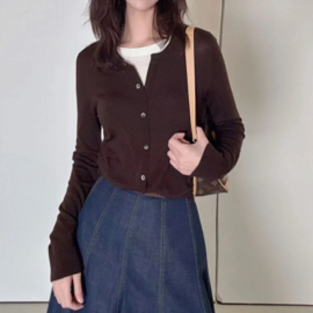 AMASS/阿玛施修身早秋新款假两件百搭气质针织衫5399790时尚