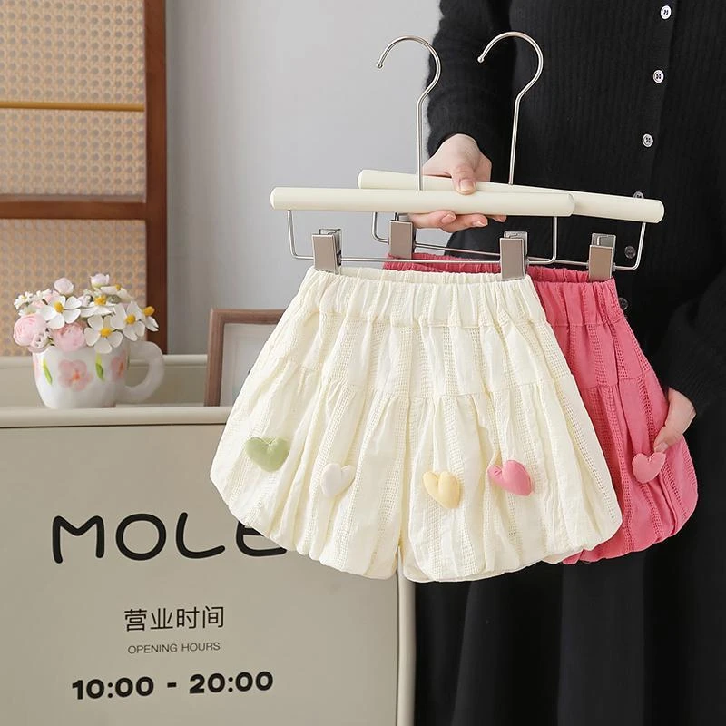 女童短裤夏装新款婴儿女宝宝韩版宽松花苞裤外穿儿童夏季薄款裤子