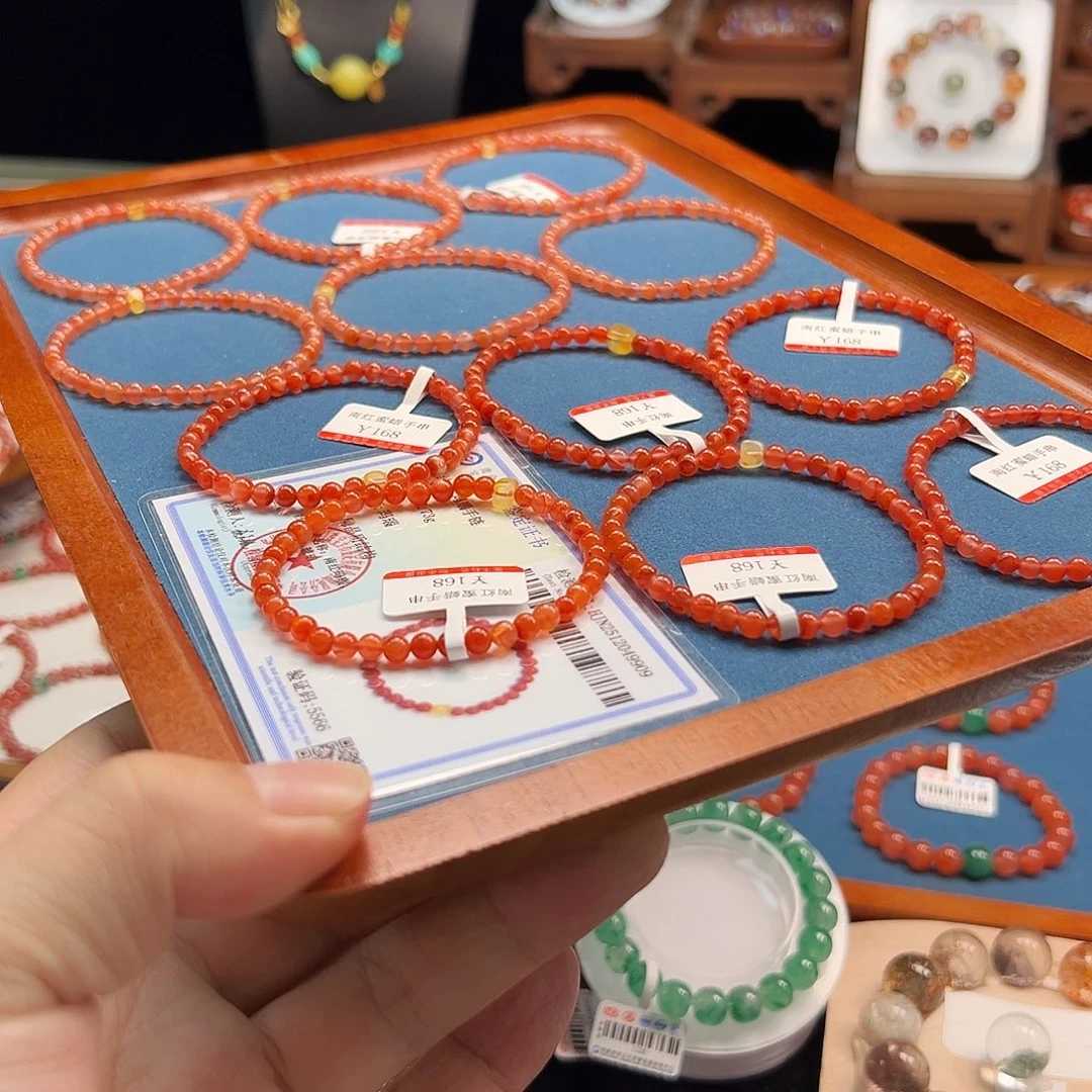 南红玛瑙未镶嵌手链