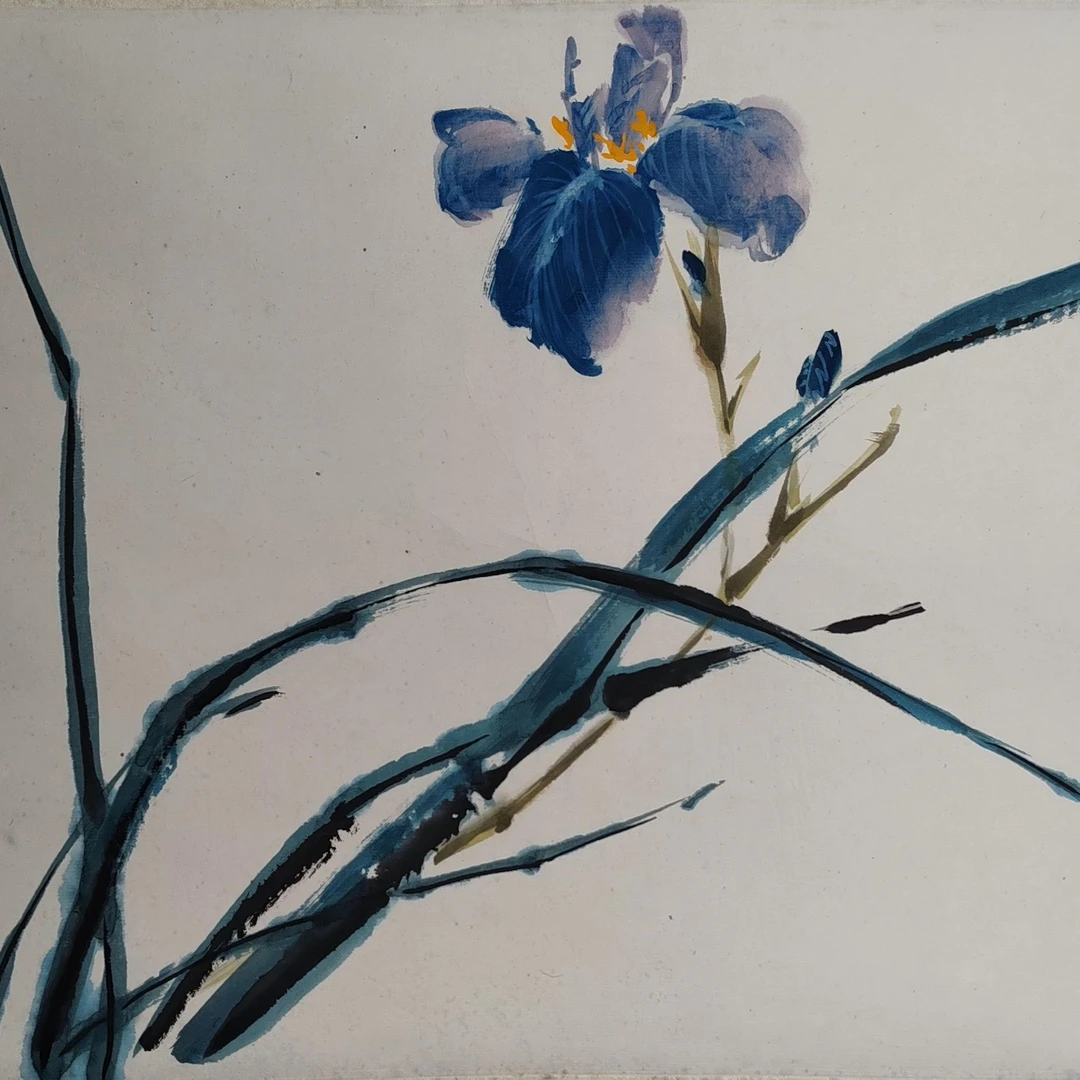 LOT.2108 《花卉》33*47cm 纸本设色立轴