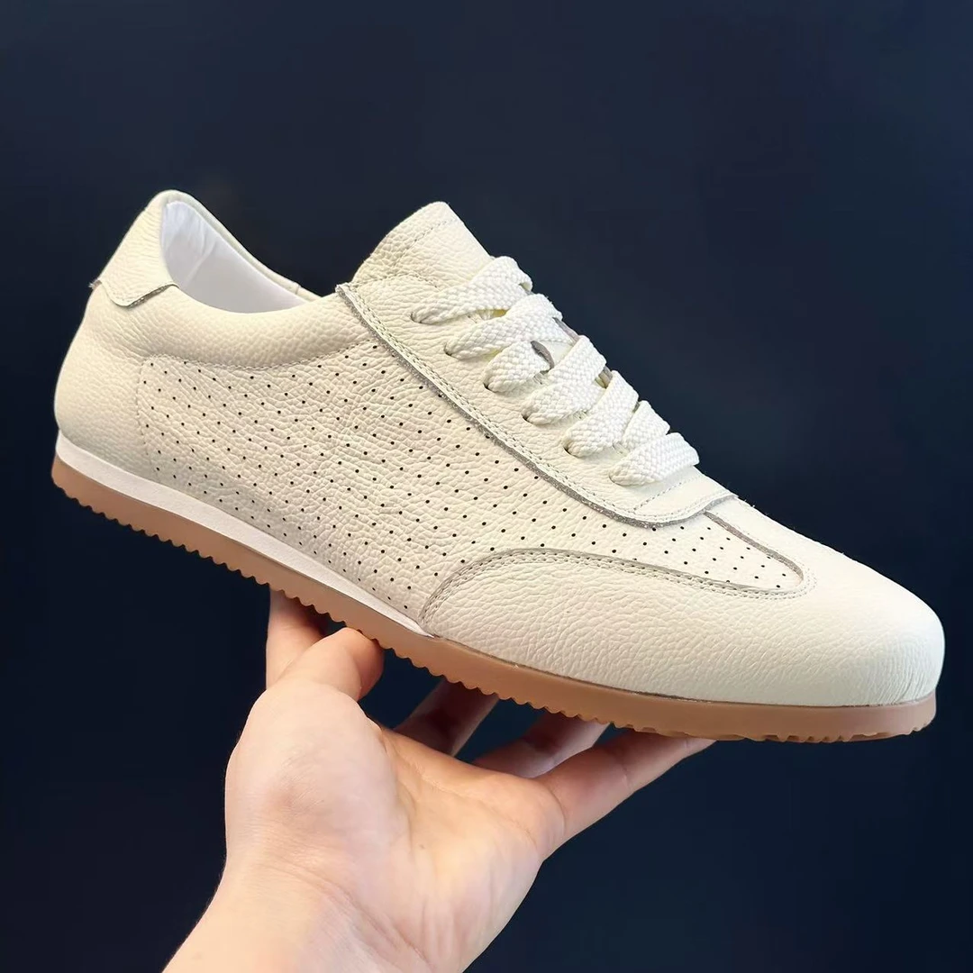 透气男子低帮镂空休闲鞋时尚小白鞋潮流法式lulu风986